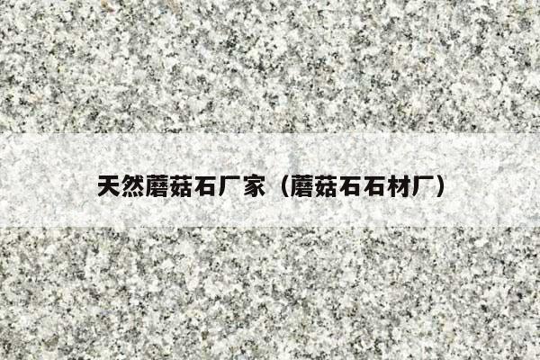 天然蘑菇石厂家(蘑菇石石材厂)