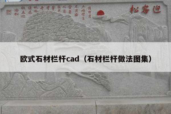 欧式石材栏杆cad(石材栏杆做法图集)